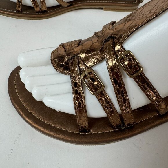Metallic Bronze Gladiator Sandals 7.5 By Classified - Picture 14 of 16
